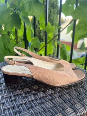 Salvatore Ferragamo Blush Pink Slingback Low Block Heels